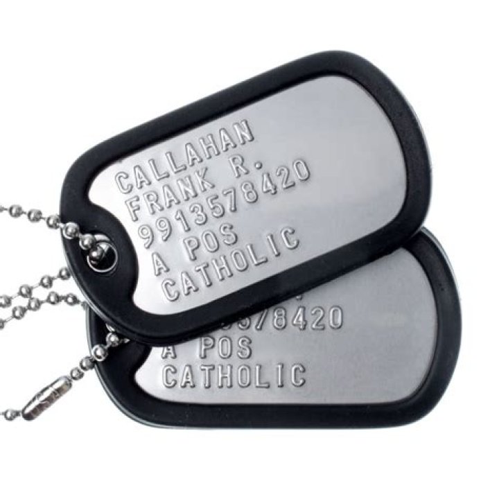Are military dog tags embossed or debossed?