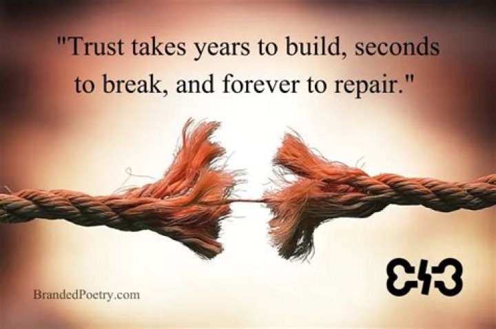 Can broken trust be repaired?