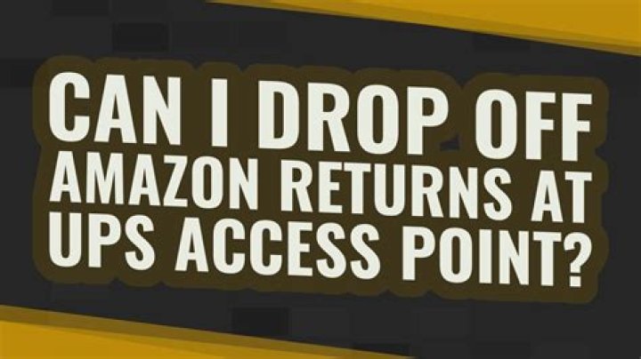 Can I drop off Amazon returns at UPS?