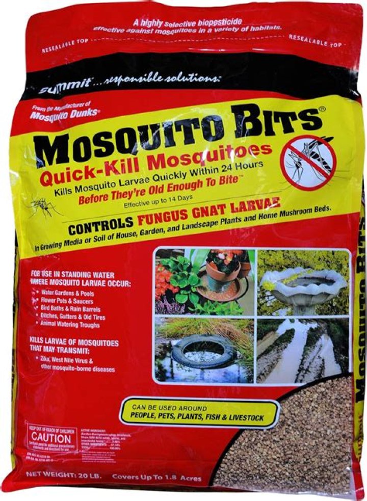 Can I sprinkle mosquito bits on soil?