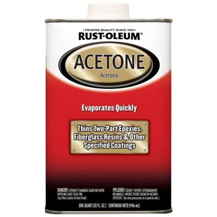 Can I use acetone to remove paint?