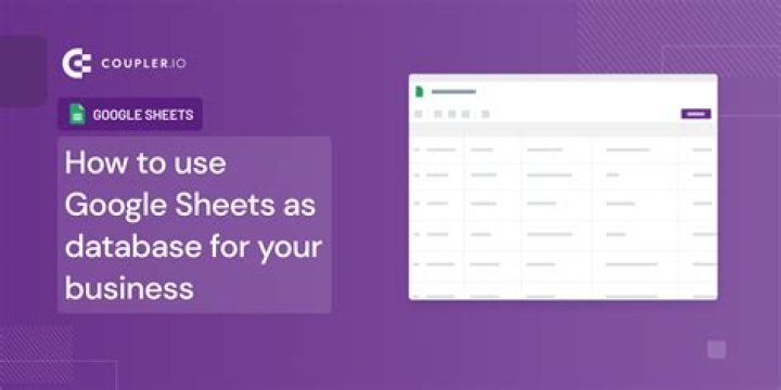 Can I use Google Sheets as a database?