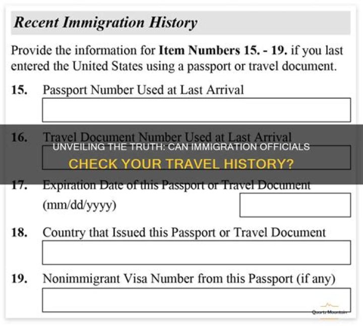 Can immigration check your travel history?
