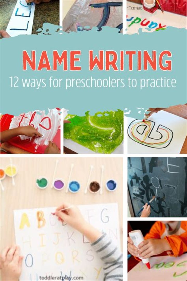 Can preschoolers write their name?