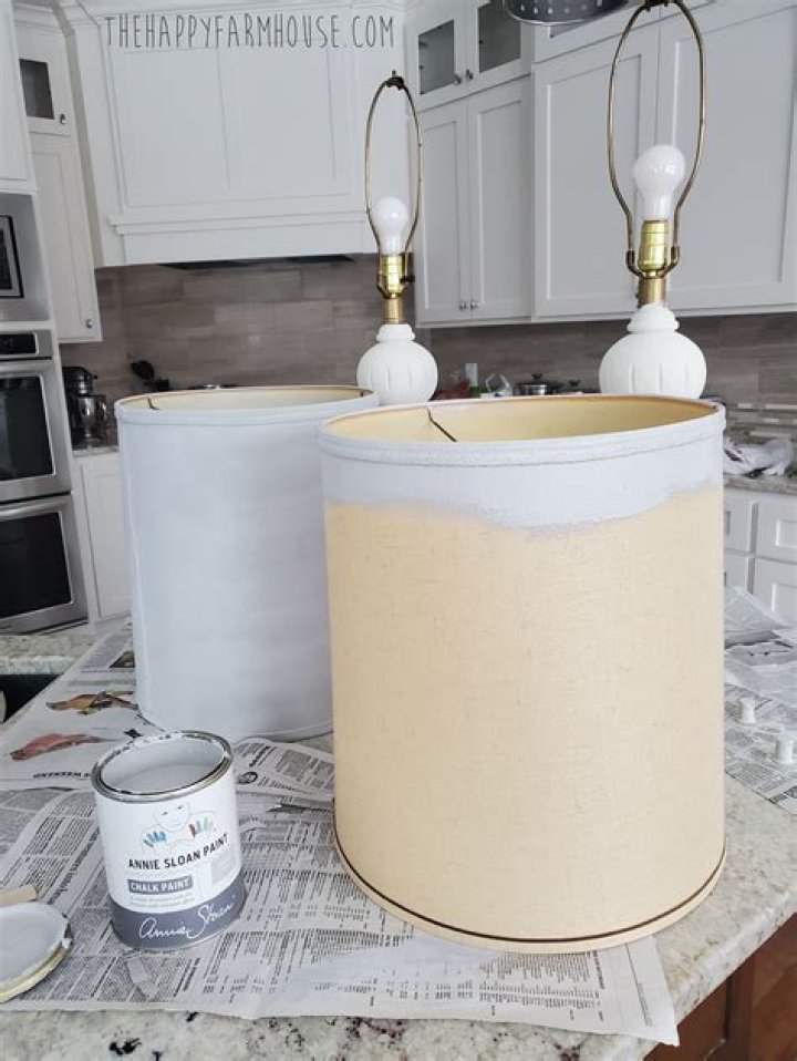 Can you chalk paint a lampshade?