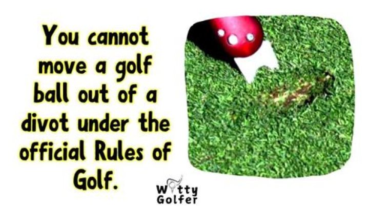 Can you move a golf ball out of a divot?