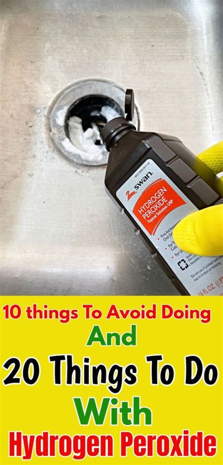 Can you pour hydrogen peroxide down the drain?
