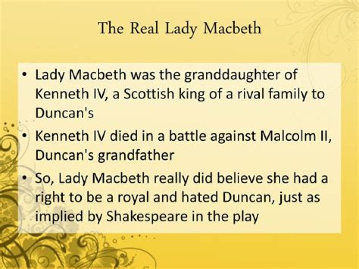 Did Lady Macbeth have a baby?