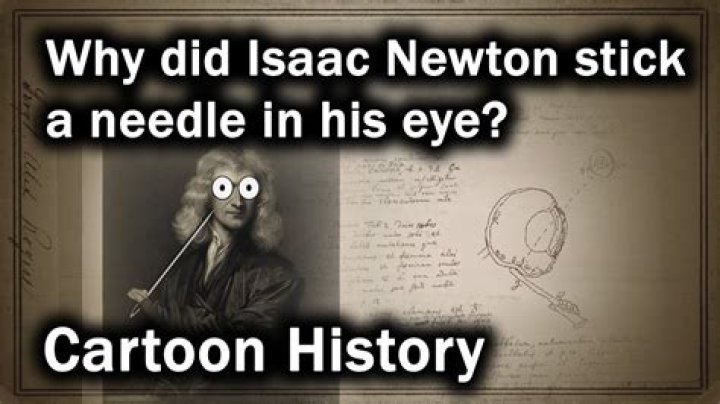 Did Newton stick a needle in his eye?