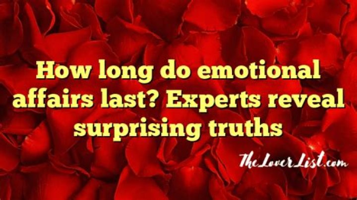 Do emotional affairs last?