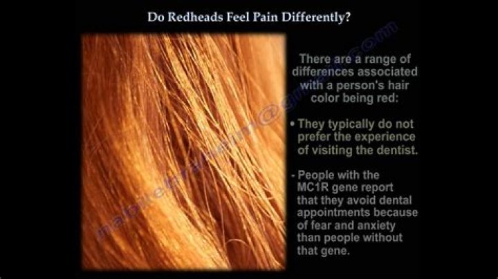 Do redheads feel pain?