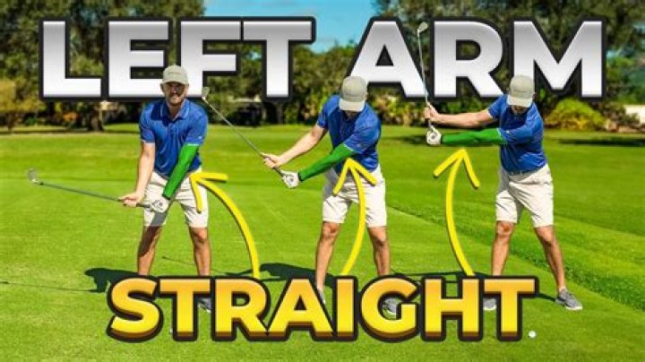 Do you keep your left arm straight when chipping?