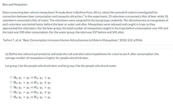 Does beer attract mosquitoes?