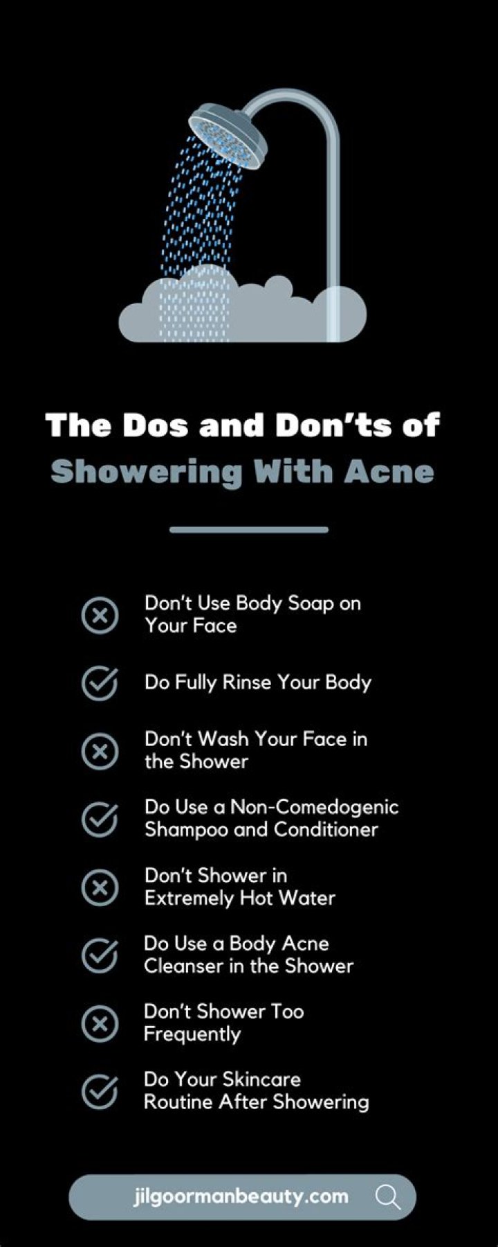 Does showering too much cause acne?