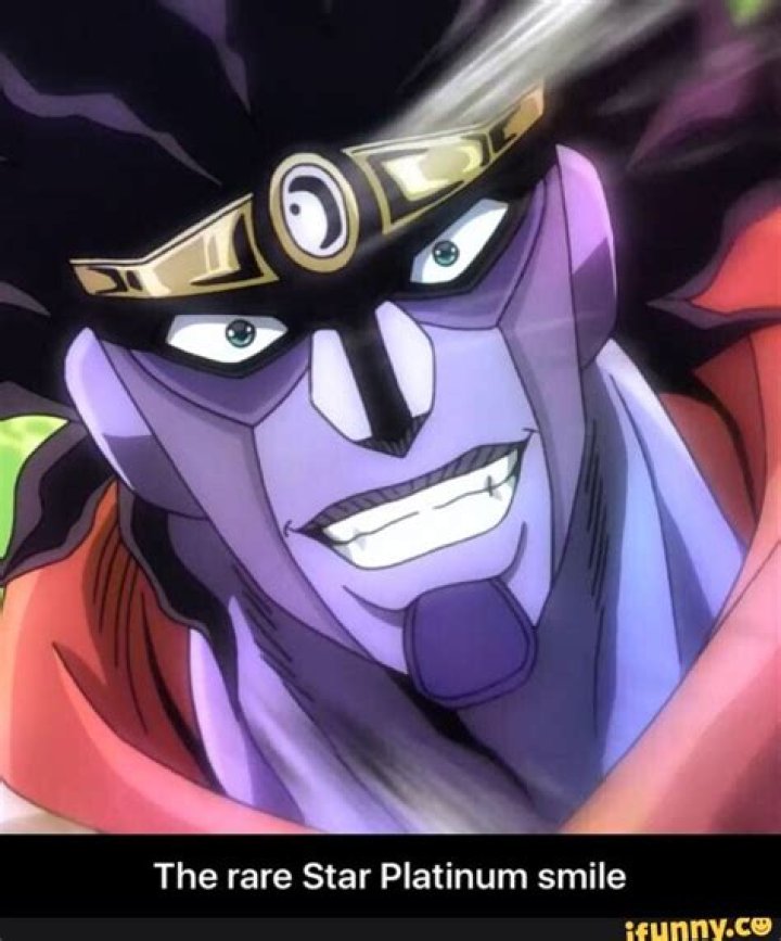 Does star platinum smile?