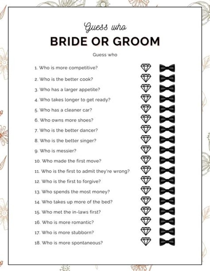 Does the groom match the bride?