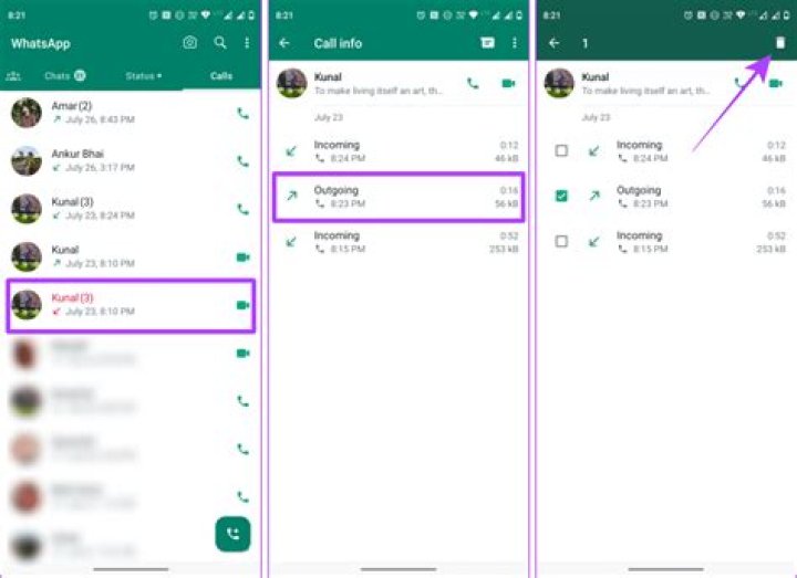 How can I get deleted WhatsApp call history from any number?