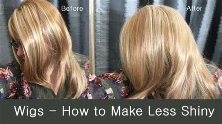How can I make my synthetic wig less shiny?