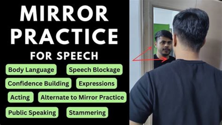 How can I practice English in front of mirror?