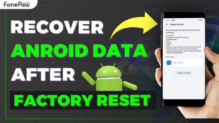 How can I recover deleted pictures from my Android phone after factory reset?