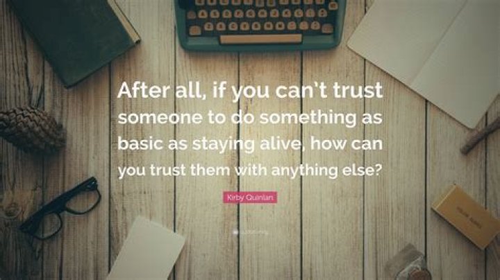 How can you trust someone?