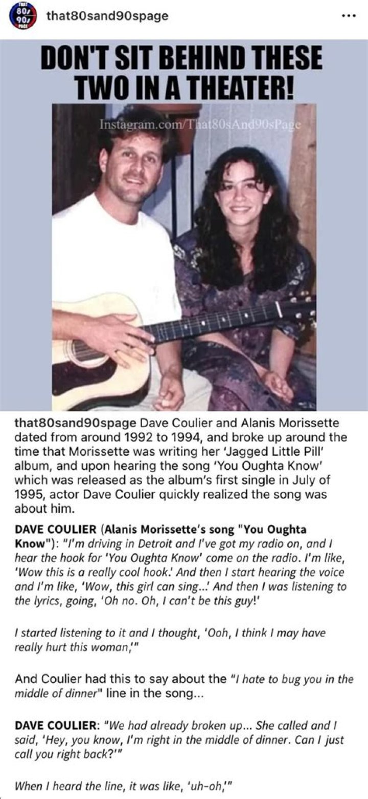 How did Dave Coulier meet Alanis Morissette?