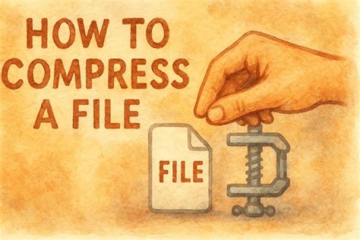 How do I compress a large file to make it smaller?