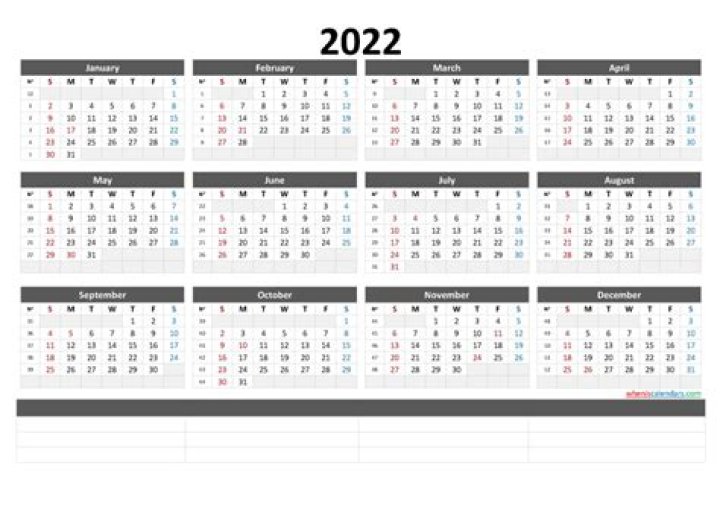 How do I create a 2022 calendar in Excel?