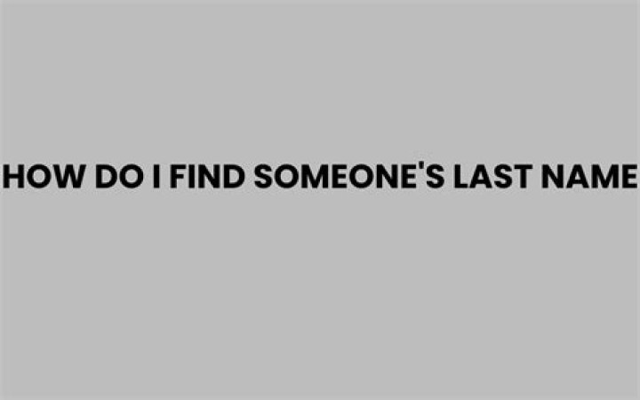 How do I find someone with only their first name?