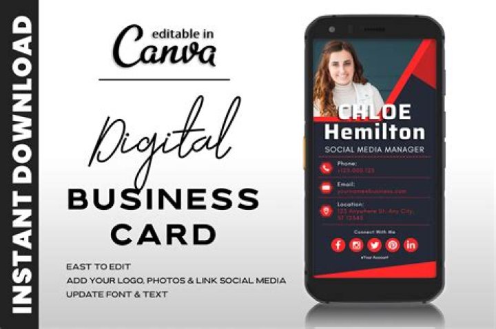 How do I make a digital business card in Photoshop?