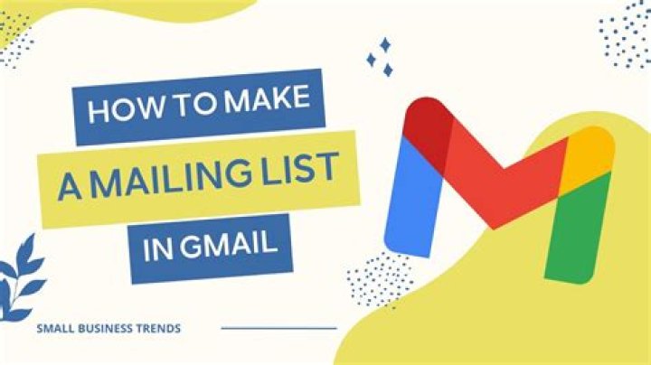How do I make a mailing list from my contacts?