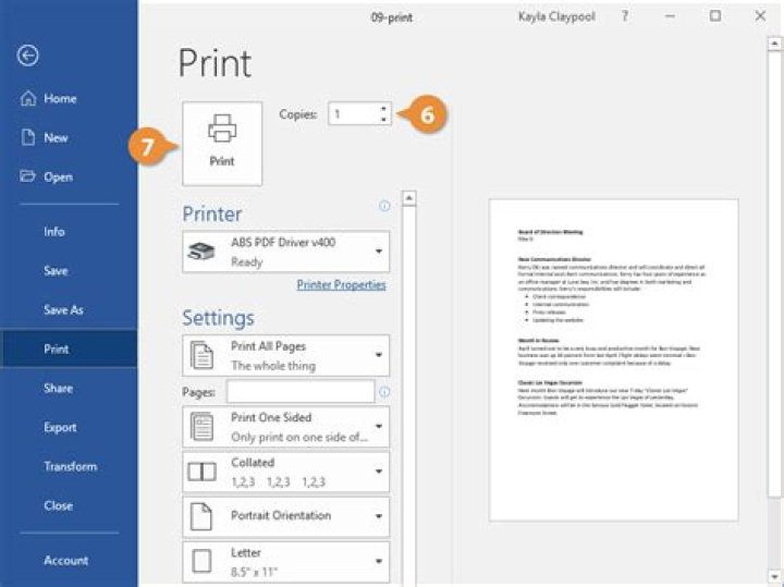 How do I print a document?
