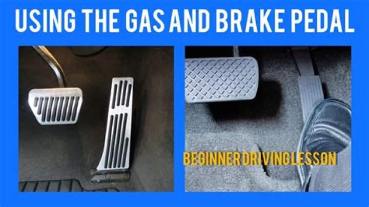 How do I remember the gas and brake pedal?