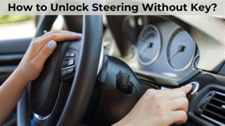 How do I unlock my Ford steering wheel without the key?