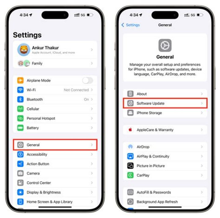 How do I update my cell towers on my iPhone?