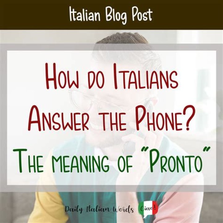 How do Italians end a phone call?