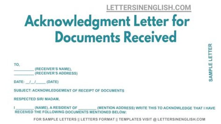How do you acknowledge received documents?
