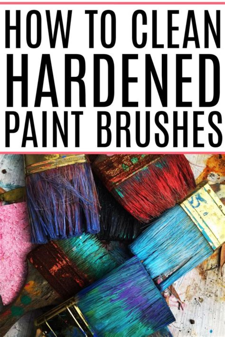 How do you clean hardened paint brushes with paint thinner?