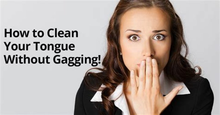 How do you clean the back of your tongue without gagging?