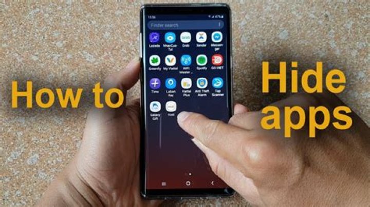 How do you hide apps on Samsung?