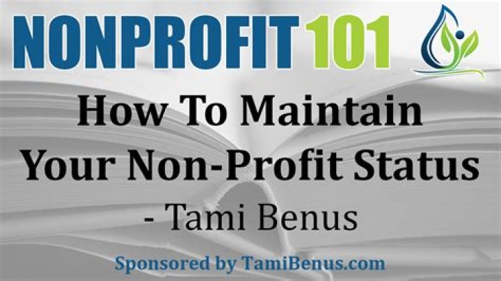 How do you lose your non profit status?