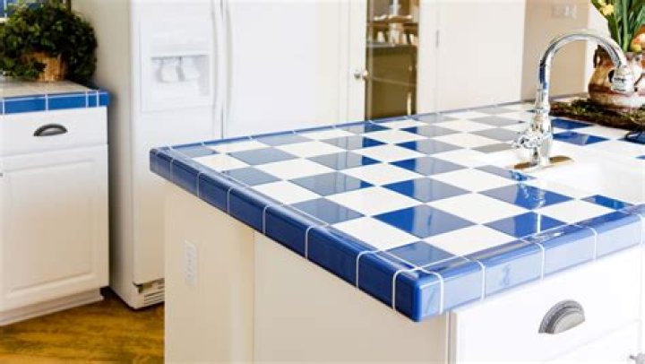 How do you make a tile countertop look modern?