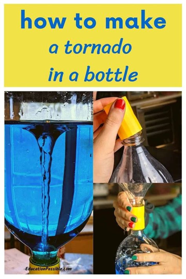 How do you make a tornado in a bottle without glitter?
