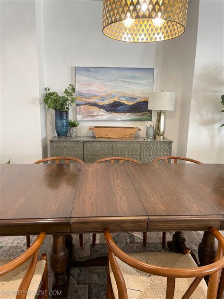 How do you make an old dining table look modern?