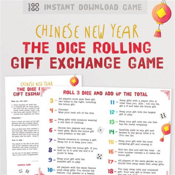 How do you play the Chinese gift exchange game?