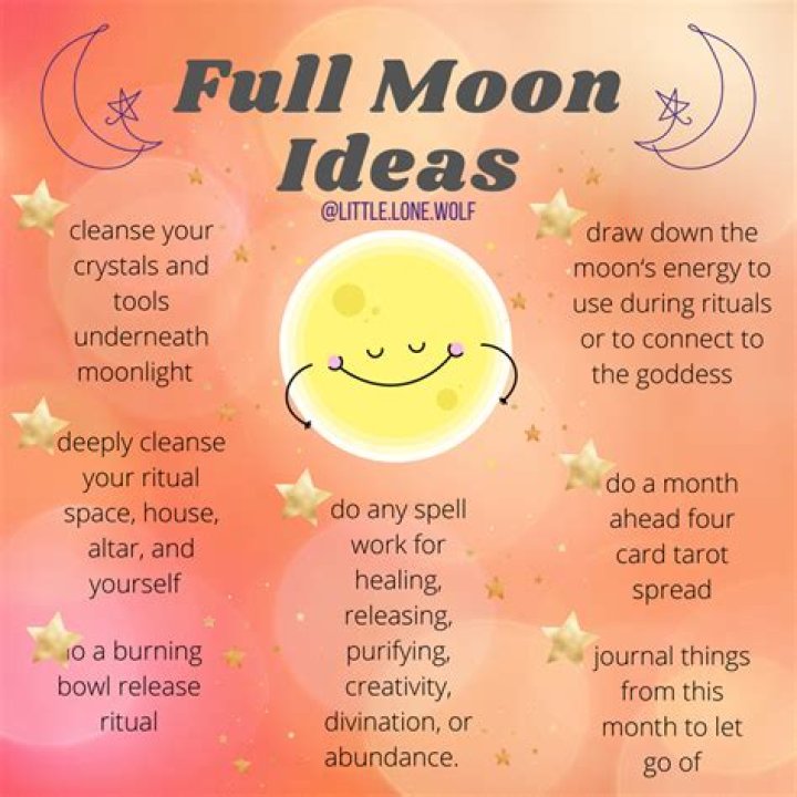 How do you release things on a full moon?