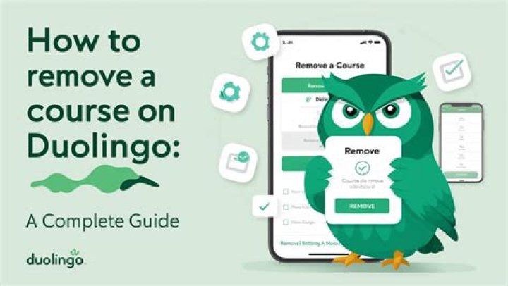 How do you remove a course from Duolingo?