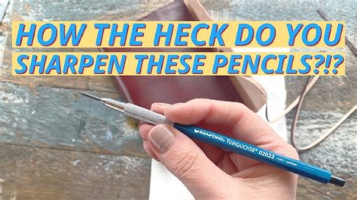 How do you sharpen a giant pencil?