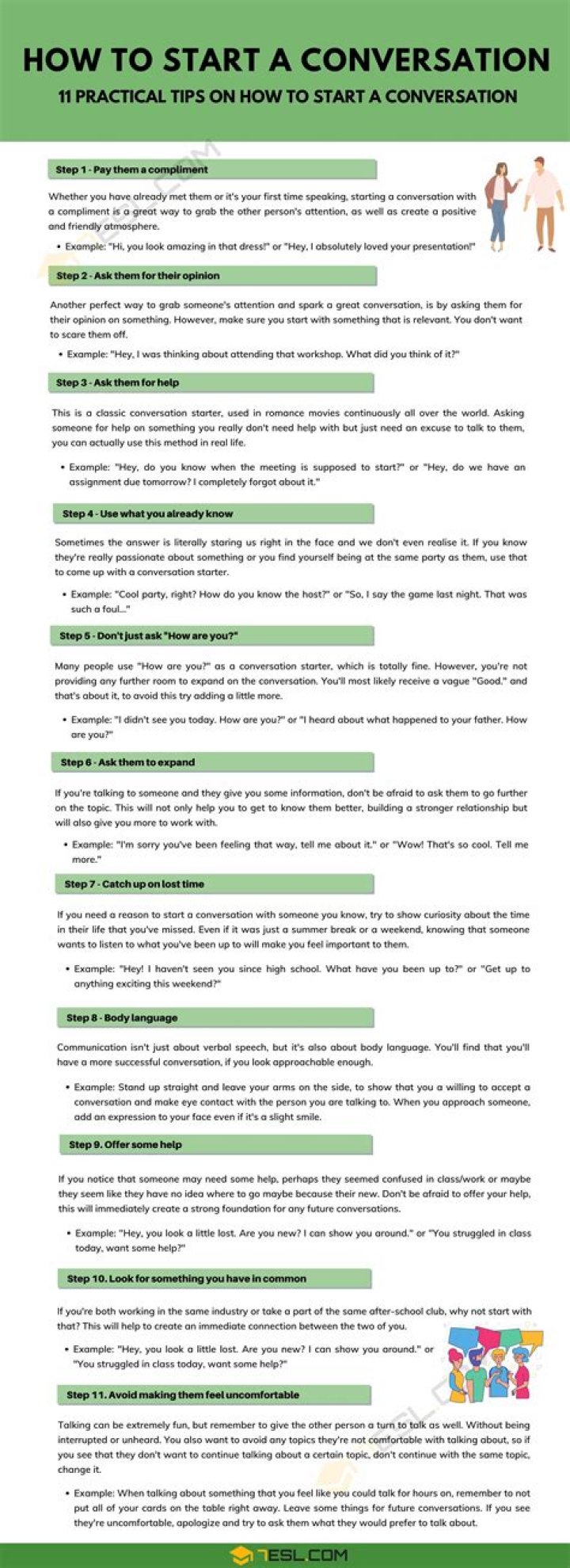 How do you start a conversation with a girl online example?