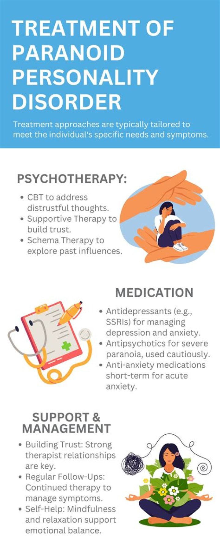 How do you treat paranoid personality without medication?